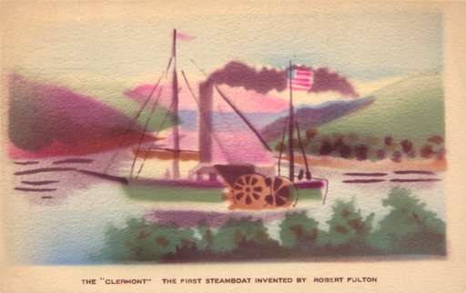 First Steamboat by Fulton Pochoir