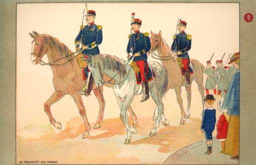Passing Military on Horses