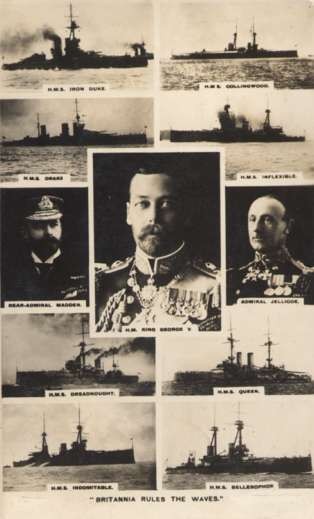 British King George V Battleships Real Photo