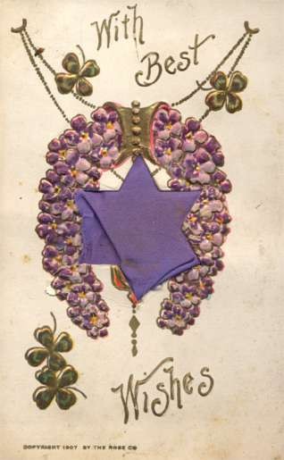 Flower Violets Fabric Star