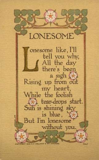 Volland #642 Lonesome Poem