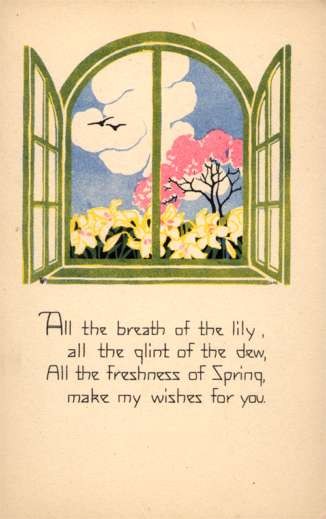 Volland #2646 Flower Lily in Window Poem
