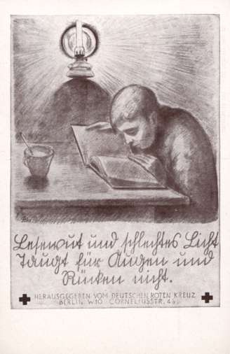 Fighting Tuberculosis Reading Boy in Bright Light
