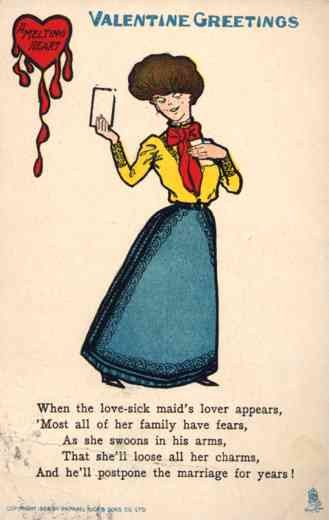 Love Sick Maid Tuck Valentine Poem