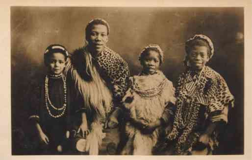 Black Family African Circus Performers Real Photo