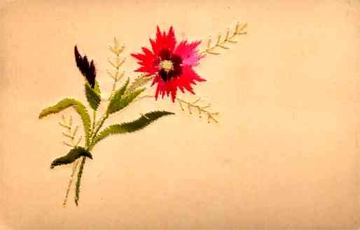 Embroidered Silk Flower Aster