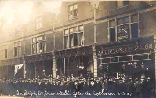 High Street after Explosion Plumstead Real Photo