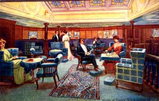 Cunard Line Caronia Lounge Passengers
