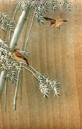 Birds on Tree Japanese Wooden