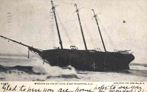 Long Island East Hampton Wrecked Sailboat
