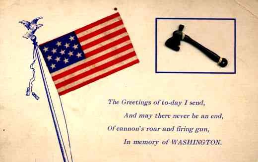 President Washington Patriotic Poem Novelty