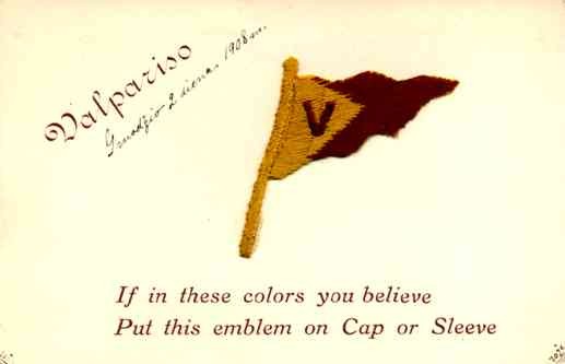 Valparaiso College Banner Embroidered Silk Poem