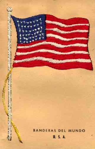 Embroidered Silk Flag Patriotic