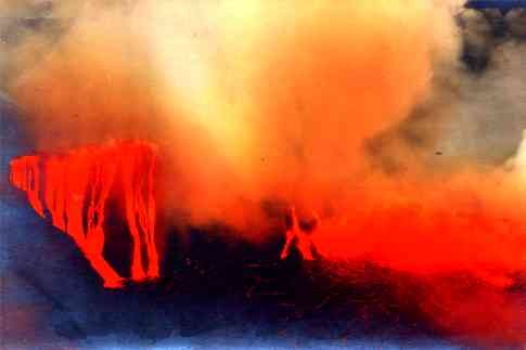 Hawaii Volcano Lava Real Photo