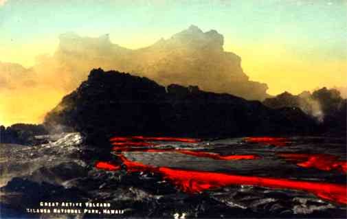 Hawaii Park Active Volcano Real Photo