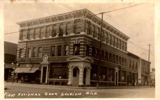 First National Bank Michigan Real Photo