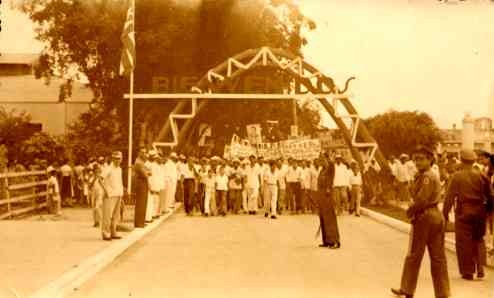 Cuba Marching for Batista Real Photo