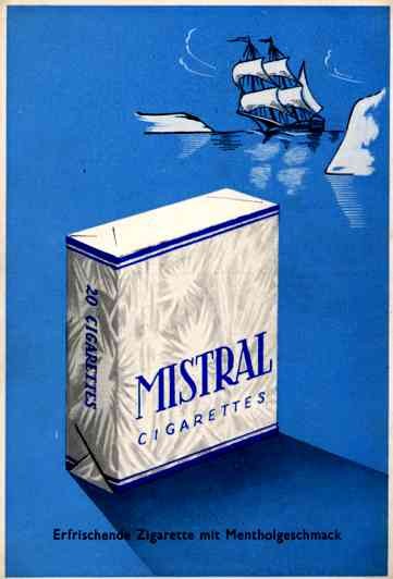 Advert Cigarettes Mistral