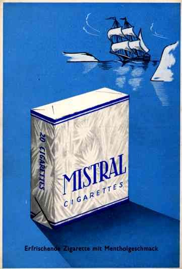 Advert Cigarettes Mistral