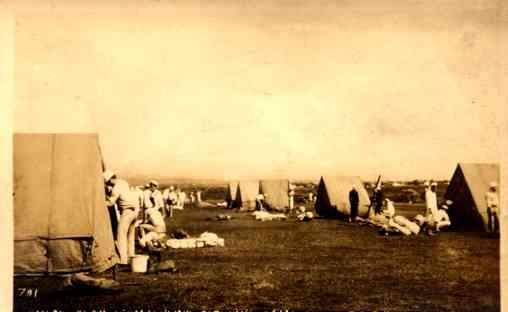 Hawaii Oahu Navy Pitching Tents Real Photo