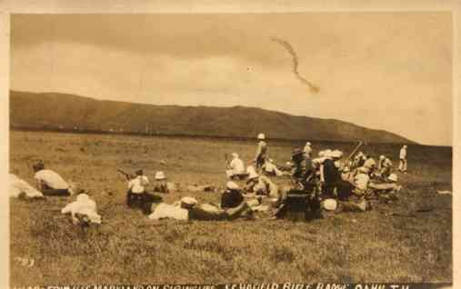 Hawaii Oahu Navy on Shooting Drill Real Photo