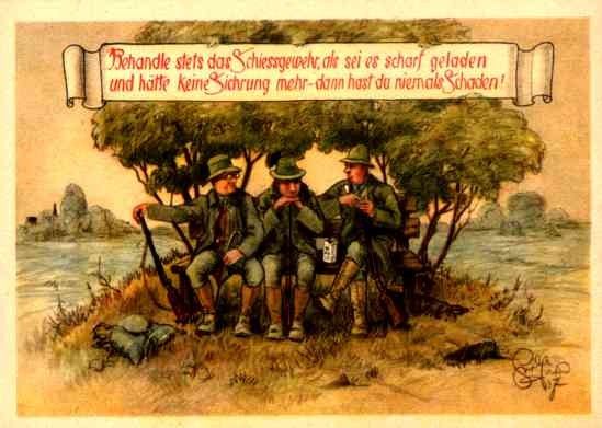 Three Hunters on Bench Rifles