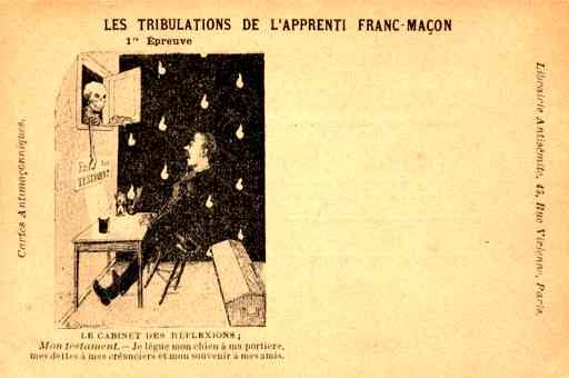 French Masons' Initiation Scary Skeleton