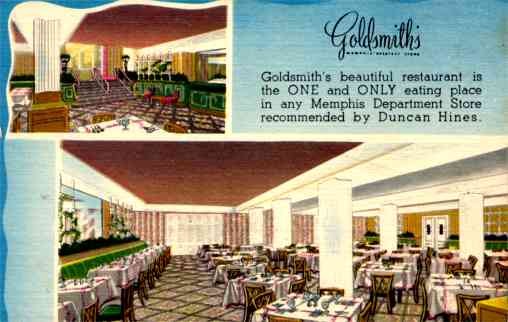 Memphis Advert Goldsmith's Restaurant