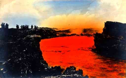 Volcano Lava Real Photo