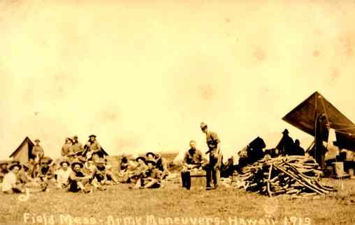 Soldiers in Field Army Maneuvers 1913 RP