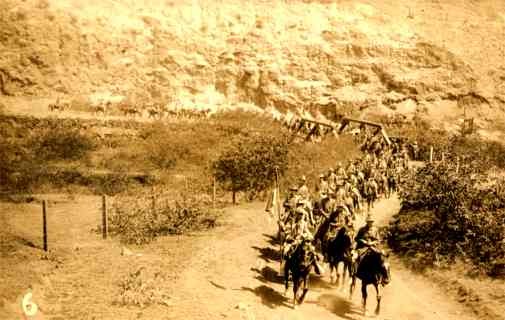 Marching Cavalry Real Photo