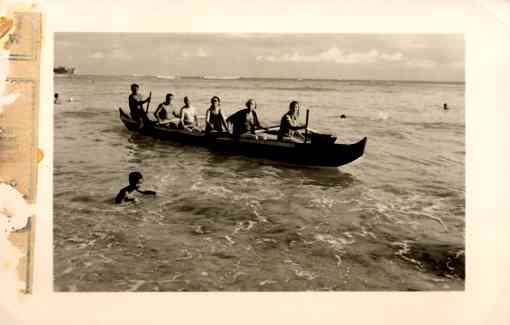 Canoeing Real Photo