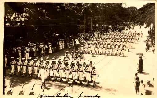 Honolulu Navy Parade Real Photo