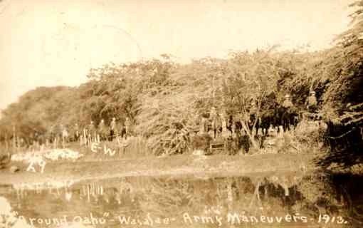 Cavalry Maneuvers at Hawaii 1913 Real Photo