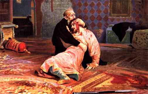 Tsar Ivan Terrible Holding His Wounded Son