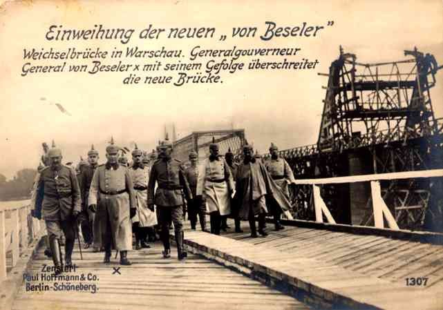 German Officers Over the Bridge WWI RP