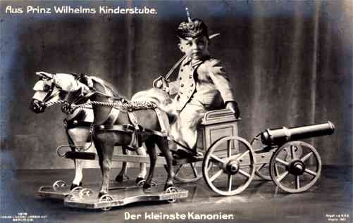 German Prince Wilhelm Sitting on Cannon RP