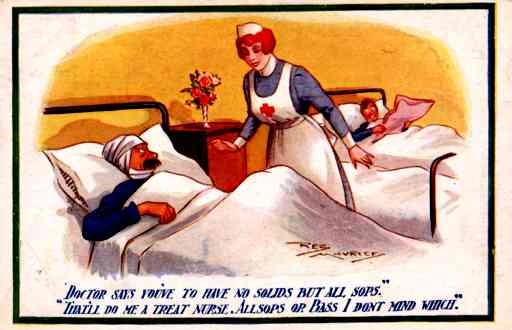 WWI Nurse Talking to the Patient