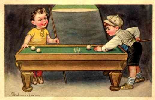 Boys Playing Billiards