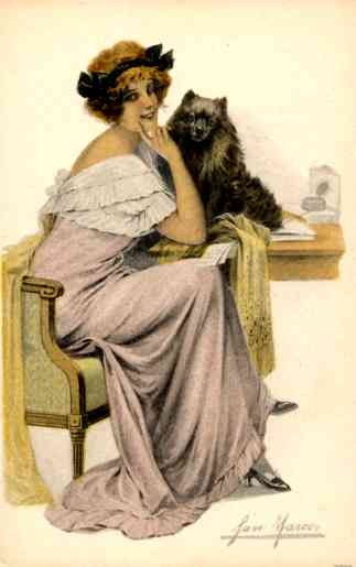 Marcoz Sitting Girl with Dog on Table