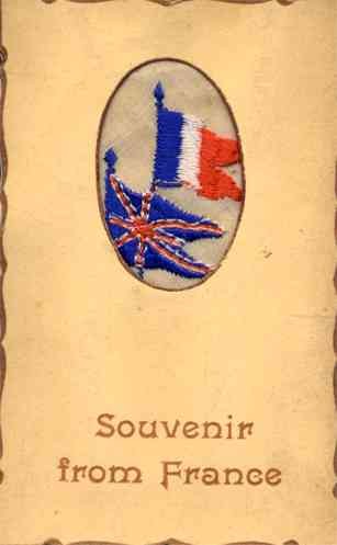 Embroidered Silk French Flag