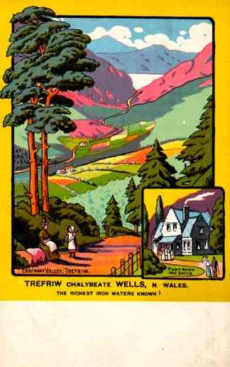 Trefriw Wales Resort Travel Poster