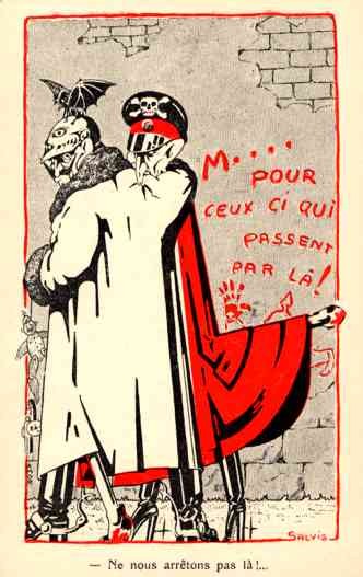 Kaiser Wilhelm Bat WWI Satire French