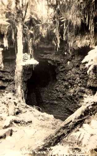 Hawaii Lava Tube Volcano Real Photo