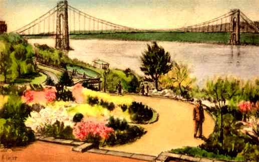 Washington Bridge Water-Color NYC