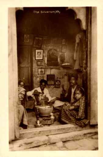 Indian Silversmith Real Photo