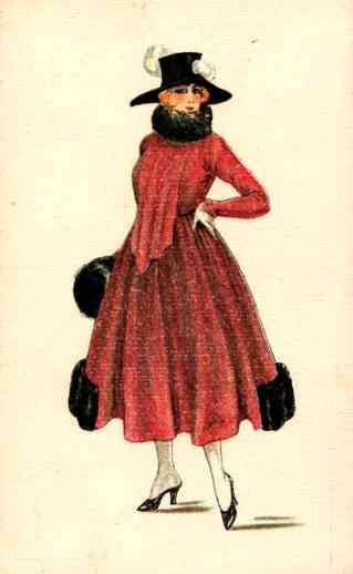 Lady Fur Coat Italian
