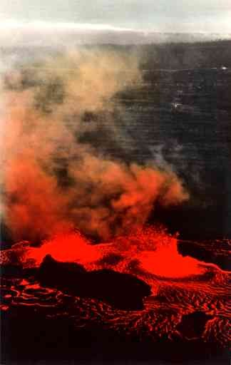 Hawaiian Volcano Lava Real Photo