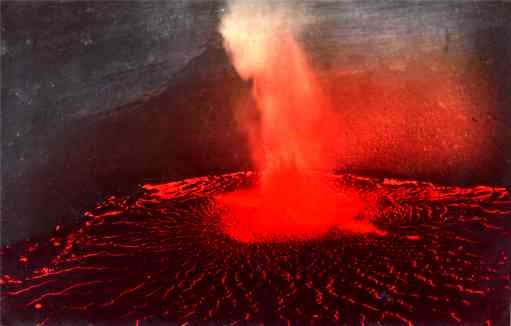 Volcano Lava Real Photo