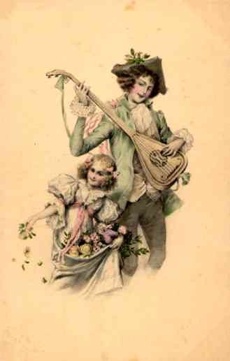 Couple Rose Mandolin Austrian
